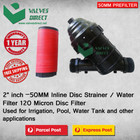 50mm 2" inch Inline Disc Filter/Disc Strainer/ Prefilter for Pool,Irrigation