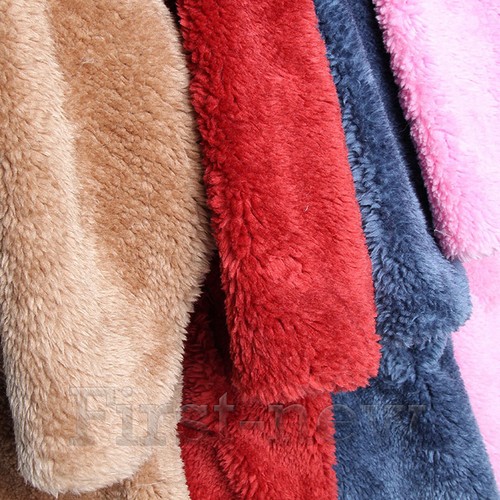 Women Teddy Bear Lamb Fleece Long Oversize Outwear Parka Coat Alpaca Wool Jacket - Picture 2 of 14