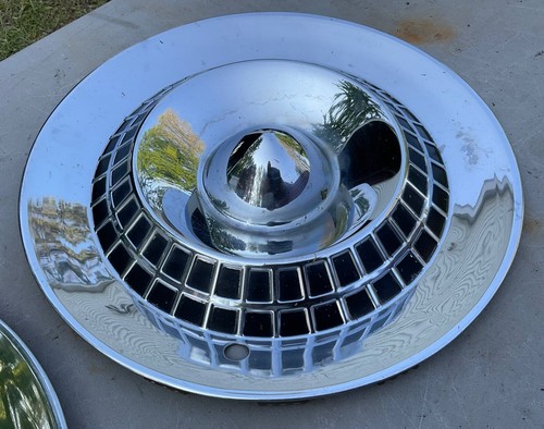 1959 DODGE -CHRYSLER = 15" HUBCAP PAIR = OEM DRIVERS - Picture 8 of 13