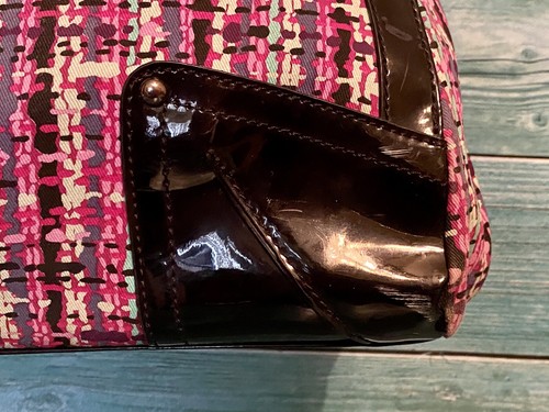 ATTENZIONE Borsa a tracolla rosa verde marrone nero modello multicolore borsetta borsetta - Foto 3 di 12
