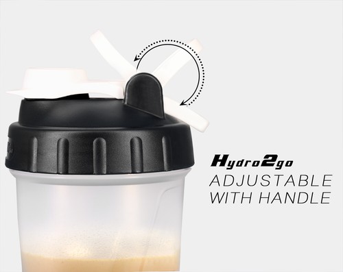 16 OZ Shake Bottle Protein Powder Shaker Blender Gym Smoothie Cup two storage - Picture 42 of 66