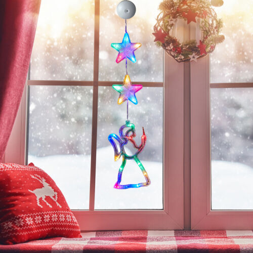 3 Pack Christmas LED Curtain Light Multicolor Window Decoration Light (Angel) ~G - Picture 6 of 10