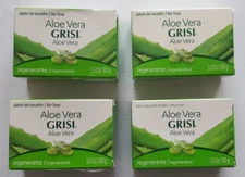 GRISI Aloe Vera Natural Soap Regenerative ( LOT OF 4) 3.5 OZ. Each