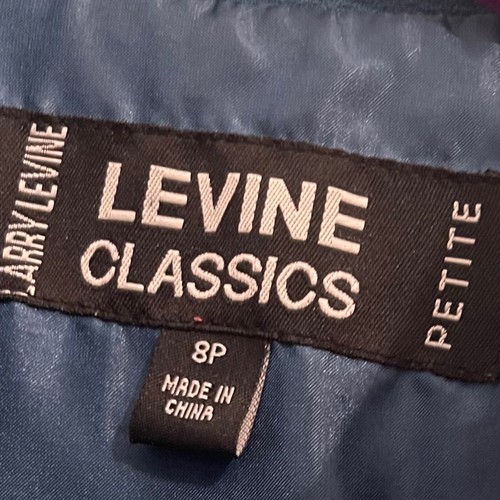 Larry Levine Jacket Shacket Women's 8 Petite Blue Green Zip Travel Casual Work - Picture 3 of 7