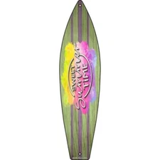 Sweet Summer Metal Surf Board Sign 17"x4.5" Plaque Home Door Garage Wall