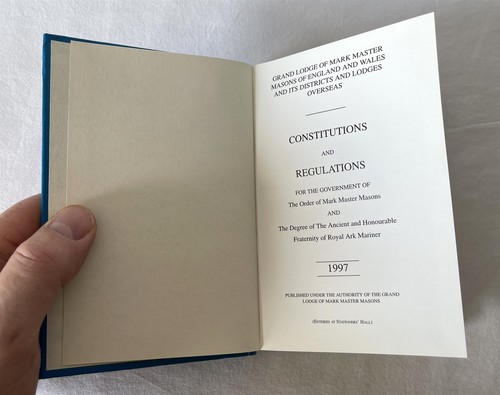 Vintage Masonic Mark Hardback Book 1997 Constitutions and Regulations #569 - Imagen 5 de 12