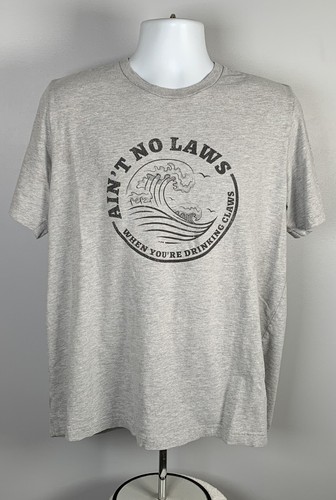 Ain't No Laws When You're Drinking Claws Hard Seltzer T Shirt Mens XL - Picture 2 of 3