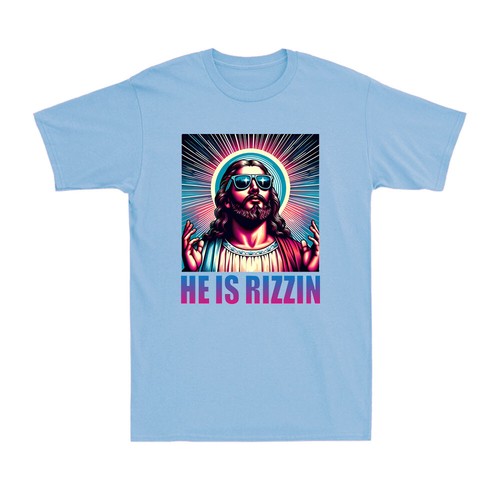 He is Rizzen Jesus Is Rizzen Religious Christian Humor for Easter Men's T-Shirt