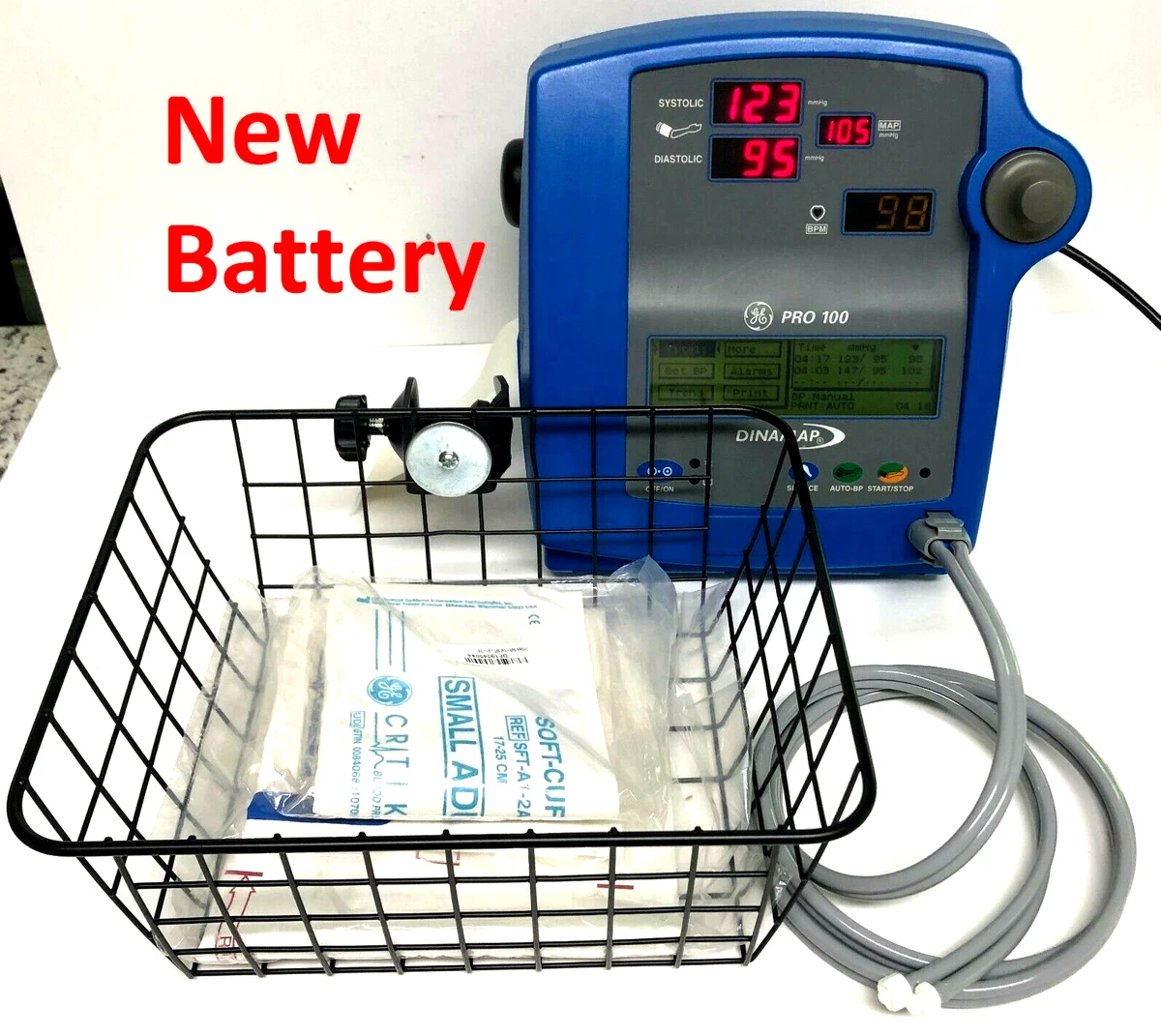 GE Dinamap Pro 100 DP Vital Signs Monitor Blood Pressure NIBP BP.