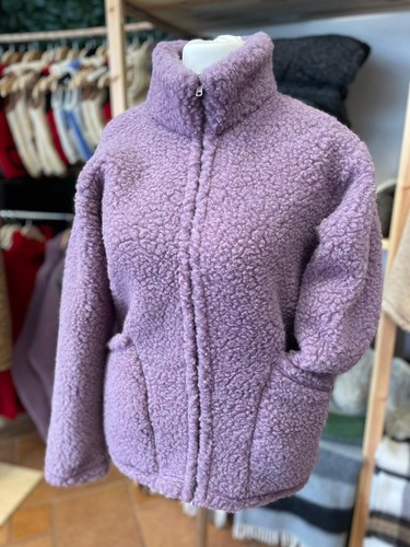 Neu Wolljacke MERINO Schurwolle 100% Merinowolle -lila- Größen XS bis XXL