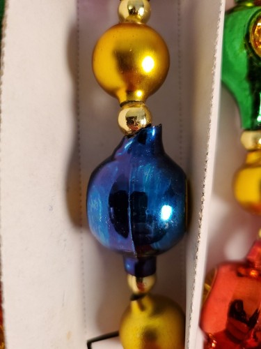 Kurt S. Adler Glass Novelty Garland 6 Foot Multicolor - Picture 4 of 8