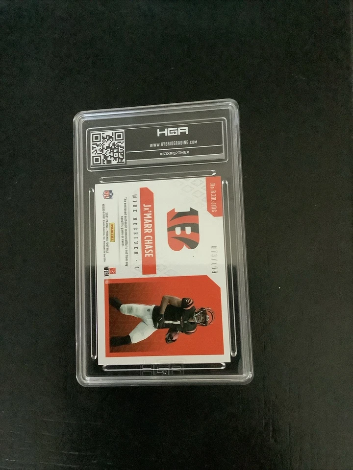 2021 Panini Phoenix Rookie Ja'Marr Chase Patch /199 Hga 9.5 - Image 2 of 2
