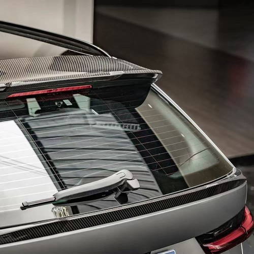SQ Style Pre-Preg Carbon Fibre Boot Spoiler for BMW G81 M3 G21 3 Series Touring - Picture 2 of 10