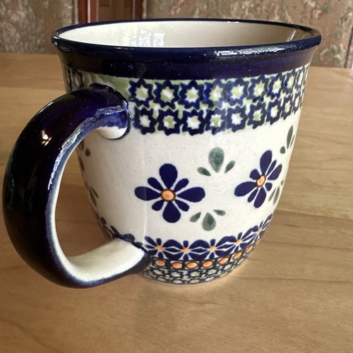 Set of 4 Bolesławiec Polish Pottery Mugs – Handcrafted Stoneware Excellent - Picture 7 of 15