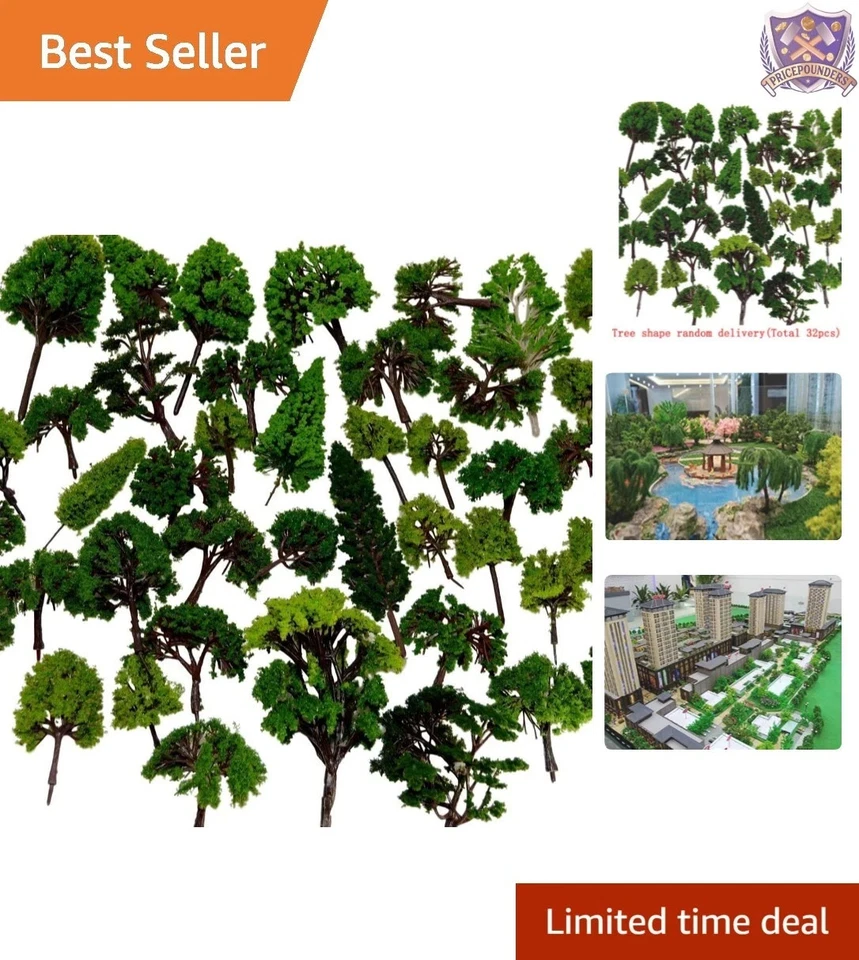 Набор из 32 различных моделей деревьев - идеально подходит для поезда и архитектурных декораций - Изображение 2 из 4