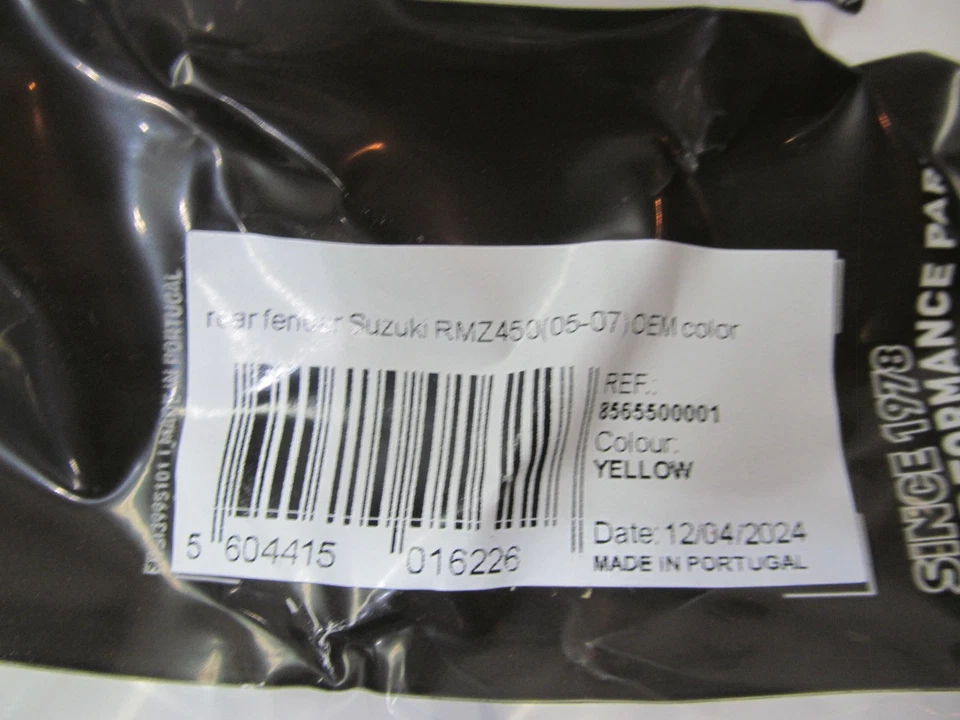 NUEVO Kit de carrocería de plástico para guardabarros amarillo/blanco Suzuki RMZ450 Polisport (90124) Foto 3 de 3