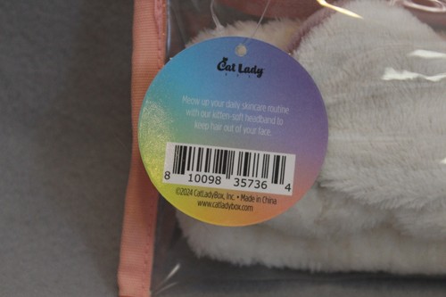 Meow & Glow Fabric Headband Cat Lady Plush Terry Cream NEW NIP - Picture 8 of 10