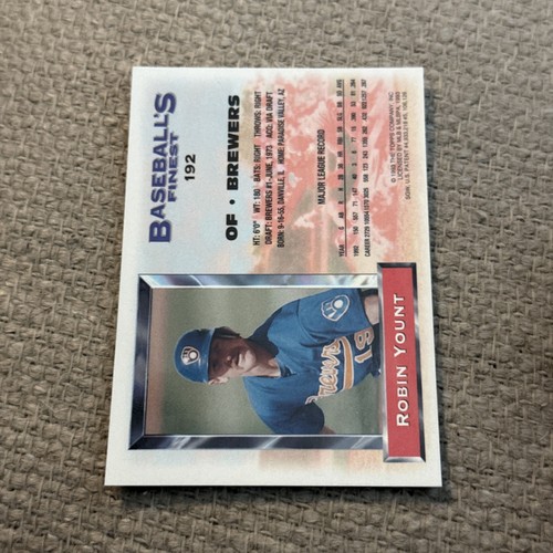 Robin Yount 1993 Topps Finest Refractor #192 - Picture 2 of 2