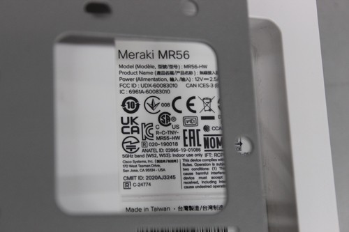 Cisco Meraki MR56 WiFi Cloud Managed Access Point Unclaimed MR56-HW w/ Mount - Picture 3 of 4