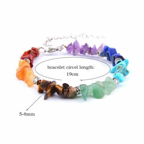 Prayer Reiki Gravel Lava Bracelet Balance Crystal Healing Yoga Stone Chakra - Picture 8 of 8