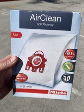 Miele FJM Vacuum Bags - 3D AirClean - 4 HEPA Bags & 2 Filters Per Box  