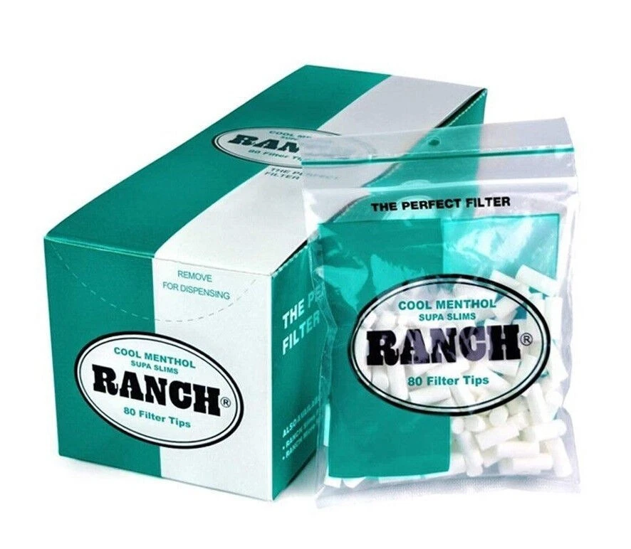 MENTHOL SUPER SLIM Ranch Cool Menthol Cigarette Filters, 12 Bags of 80 Filter - image 1 of 1