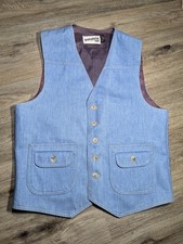 Vintage Panatela Levis Denim Vest, 38 In Chest By 23 In Length