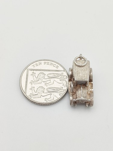 Vintage 925 Sterling Silber Auto Charm Anhänger  - Bild 3 von 3