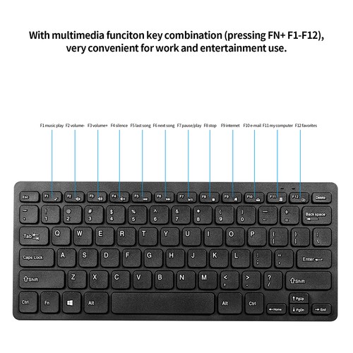 KM901 Keyboard Mouse Combo 2.4G Wireless 78 Key Mini Keyboard And Mouse Set SLK - Photo 6/8