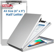 Sunnyclip Aluminum Clipboard with Storage Memo Size , Recycled Metal Form Holder
