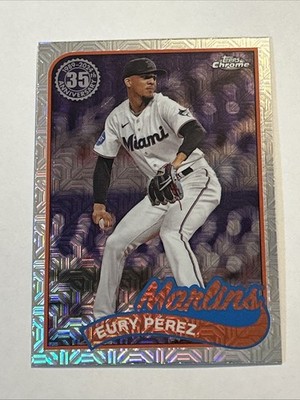 2024 Topps Series 2 Eury Perez #2T89C-82 Mojo Refractor