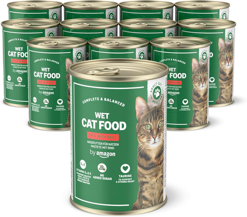 By Amazon - Comida Húmeda Sin Cereales Para Gatos - Lata - Paté De Ternera, 12 X - Imagen 8 de 12