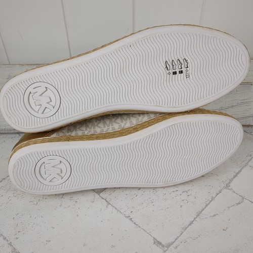 Michael Kors MK Signature Kristy flache Espadrille-Sneaker goldfarben Damengröße 11 - Bild 10 von 13