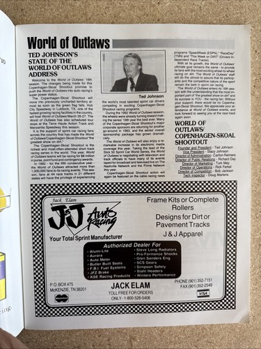 1993 World of Outlaws Sprint Autorennen Souvenir Jahrbuch - Bild 2 von 10