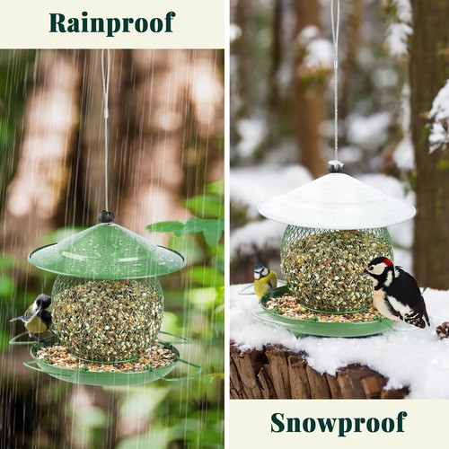 Bird Feeder for Outdoor, Squirrel Proof Metal Bird Feeder, Small Wild Bird Fe... - Picture 9 of 9