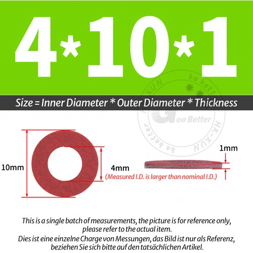 Faserringe Fiberringe Isolierscheibe Unterlegscheiben Dichtung Dichtungsringe - Picture 38 of 52