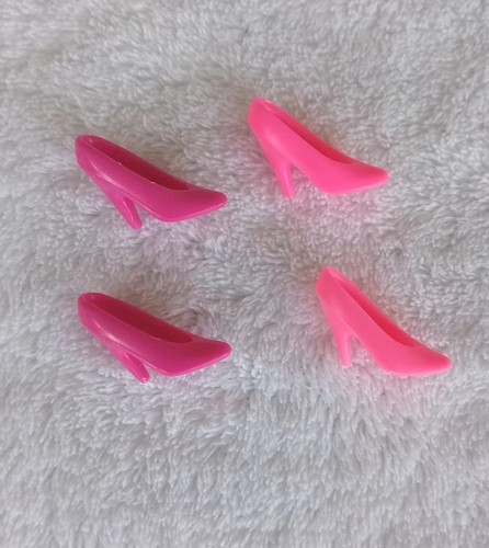 Vtg 1992 Mattel Totally Hair Barbie Hair Accessories Pink Pumps Hairbrush Lot - Picture 4 of 11