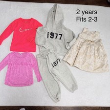 Bundle5 pieces lot long sleeve jogger set dress for 2-3 years old girl
