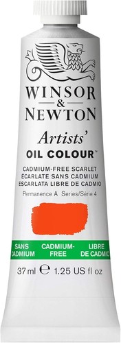 Winsor & Newton Artists' Oil 1.25 Fl Oz (Pack of 1), Cadmium-free Scarlet