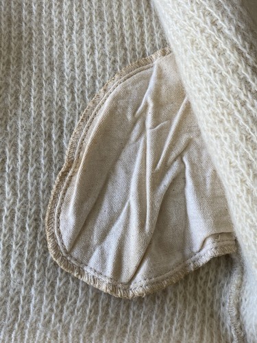 Vintage Pendleton Cardigan sweater jacket Zipper Women XS Ivory 100% wool Chunky - Picture 6 of 10