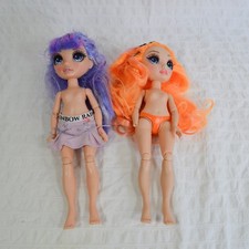 Rainbow High Dolls x2 Violet Willow Poppy Rowan (Missing hand)