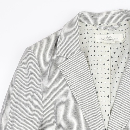 H&M Women's Grey Pinstripe Blazer, Size 8, Regular - Picture 12 of 12
