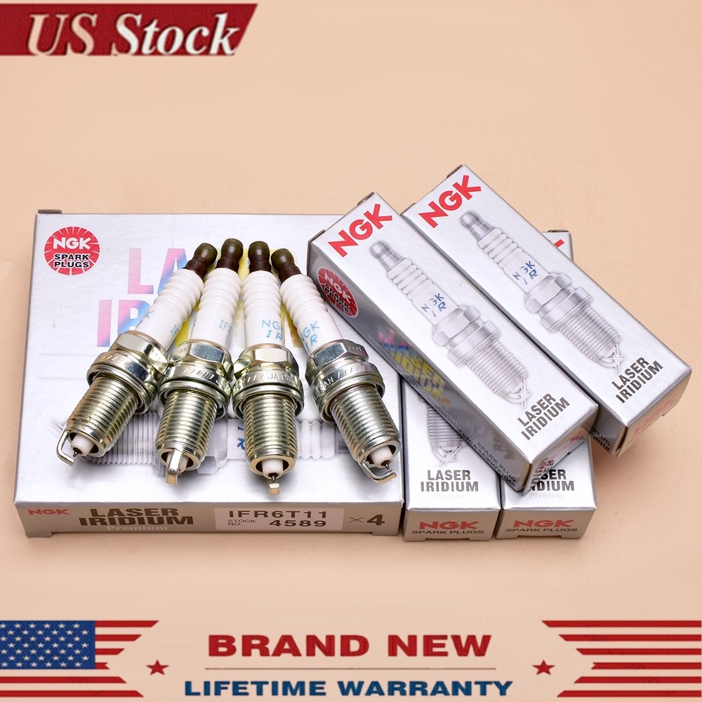 4PCS NGK Iridium Spark Plugs IFR6T11 4589 For Camry Lexus Corolla RAV4 Tundra US