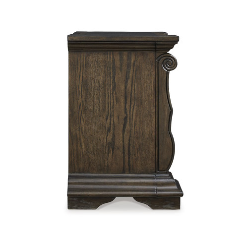 Signature Design by Ashley Maylee 2 Drawer Nightstand with USB Ports, Brown - Picture 7 of 8