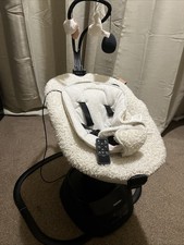 Babymoov Swoon Evolution Baby Electric Swing in White Boucle