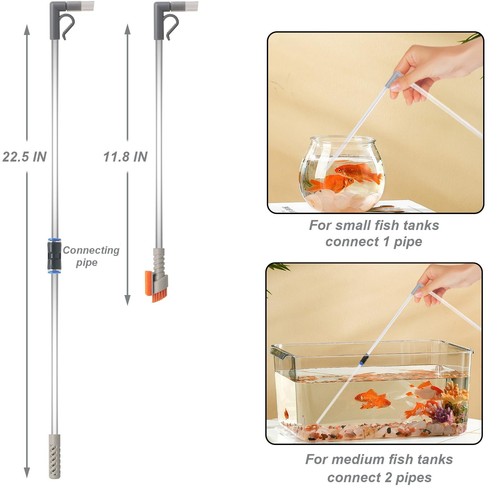 Compact Aquarium Siphon Vacuum and Water Changer Kit with Cleaning Brush. Per... - Picture 5 of 6