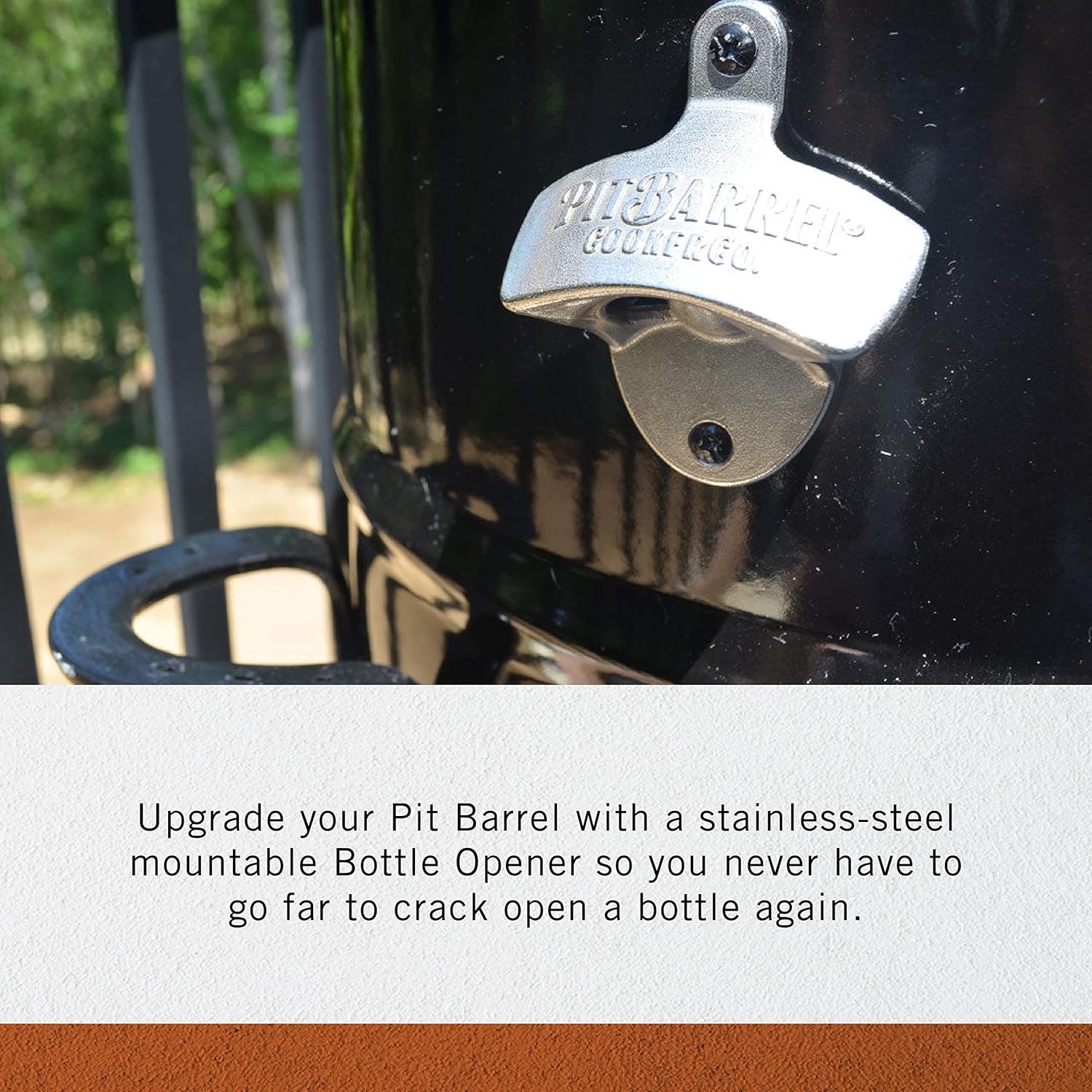 Pit Barrel Cooker Bottle Opener | Stainless Steel Wall Steel,Silver 