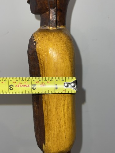 Statua di monaco in legno intagliato a mano con supporto Indonesia Bali meditazione Buddha 27" - Foto 18 di 20