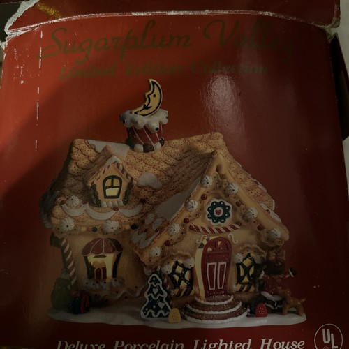 Vintage 2001 Sugarplum Valley Weihnachten Deluxe beleuchtetes Lebkuchenhaus - Bild 21 von 22