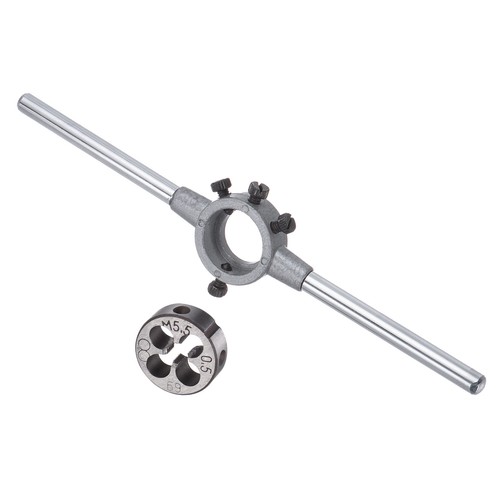 M5.5x0.5 Die Stock Handle Set Fit 20mm OD M3.5-M6 Die Wrench Tool Kit - Imagen 1 de 6